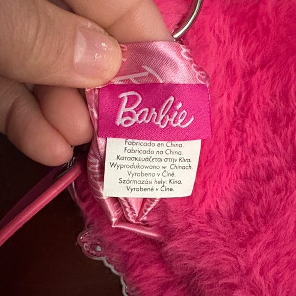 Barbie Mattel Y2K Purse Small Faux Fur Barbie Charm Snap Closure Purse - Picture 8 of 14